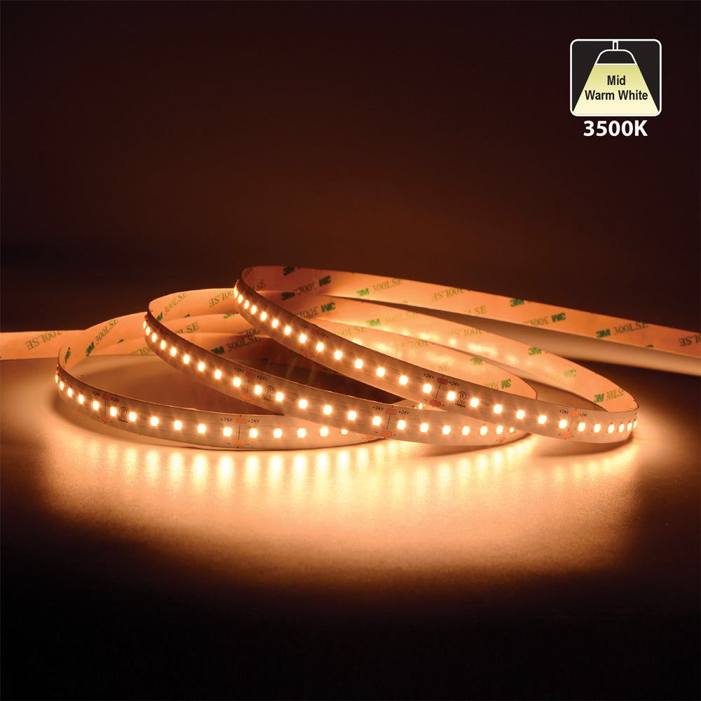 20M(65.6ft) Indoor LED Strip L2835, 24V 3(w/ft) 298(Lm/ft) 120(LEDs/m) CCT(2.7K, 3K, 3.5K, 4K, 5K, 6K) - GekPower