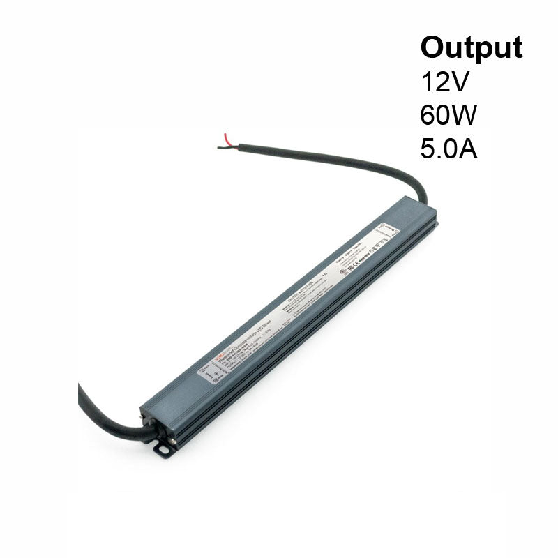 Super Slim VBD-012-060VWSW Non-Dimmable LED Driver, 12V 5A 60W - GekPower