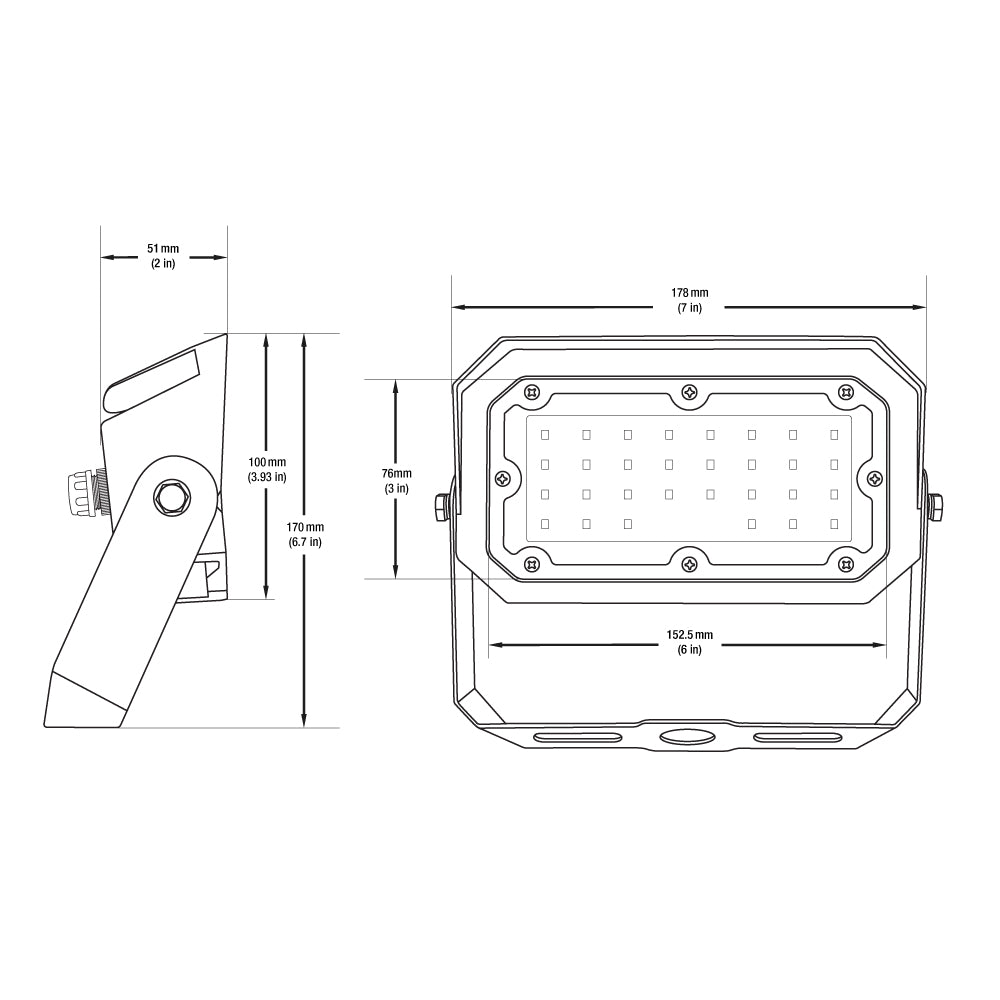 LED Outdoor Flood Light Dimmable 30 Watt 120V AC With Photocell - GekPower