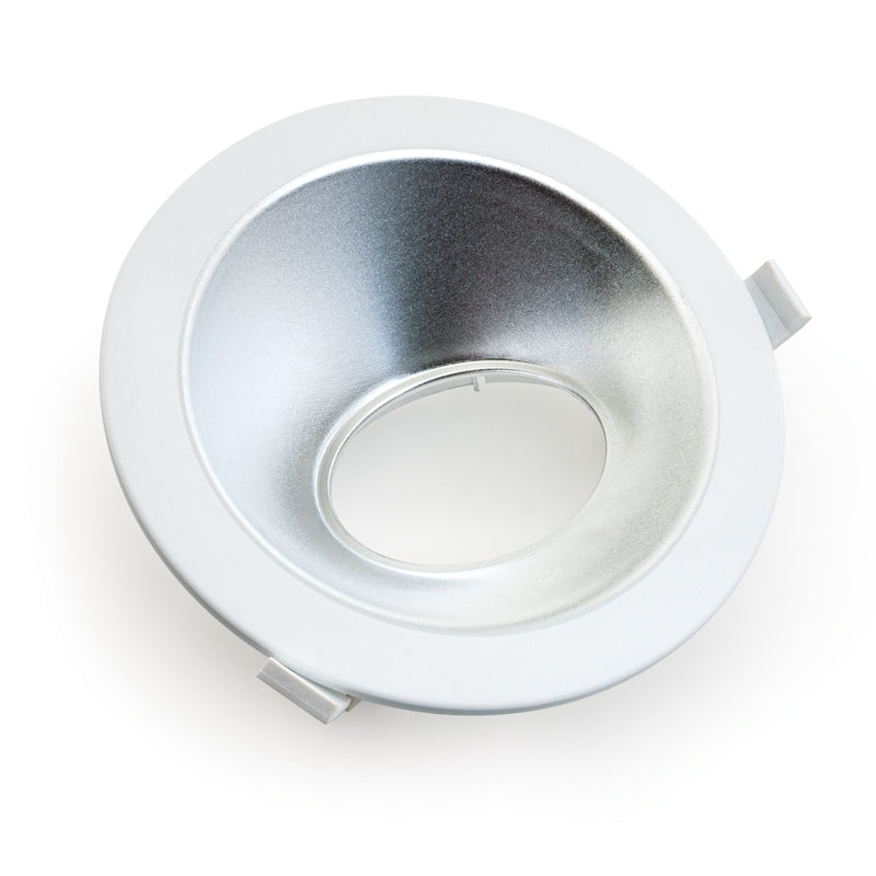 6 inch Commercial Recessed LED Downlight / Ceiling Light Sloped Ceiling Reflector Round Trim, 120-347V 20W, gekpower