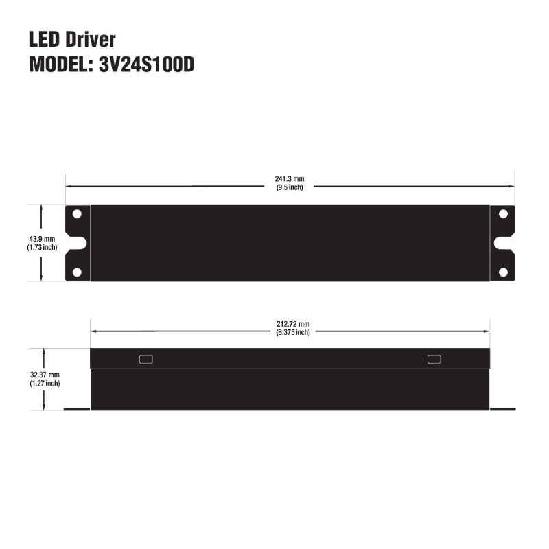 347v Led Driver Constant Voltage LED Driver 347V 4A 24V 100W – Gekpower-Canada