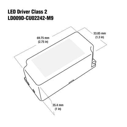 ES LD009D-CU02242-M9 Constant Current LED Driver, 220mA 33-42V 9W max, gekpower