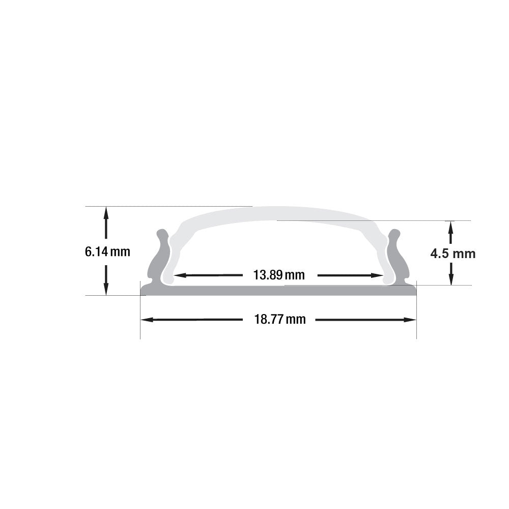 Bendable Thin Aluminum LED Channel for LED Strips 2Meters(6.5ft) VBD-CH-B1-2