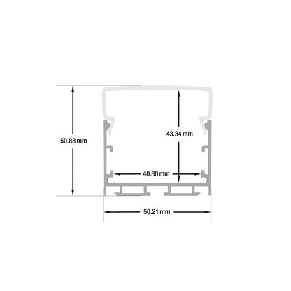 Square Diffuser Linear Aluminum LED Channel for LED Strips 1Meter(3.2ft) VBD-CH-S1, Gekpower