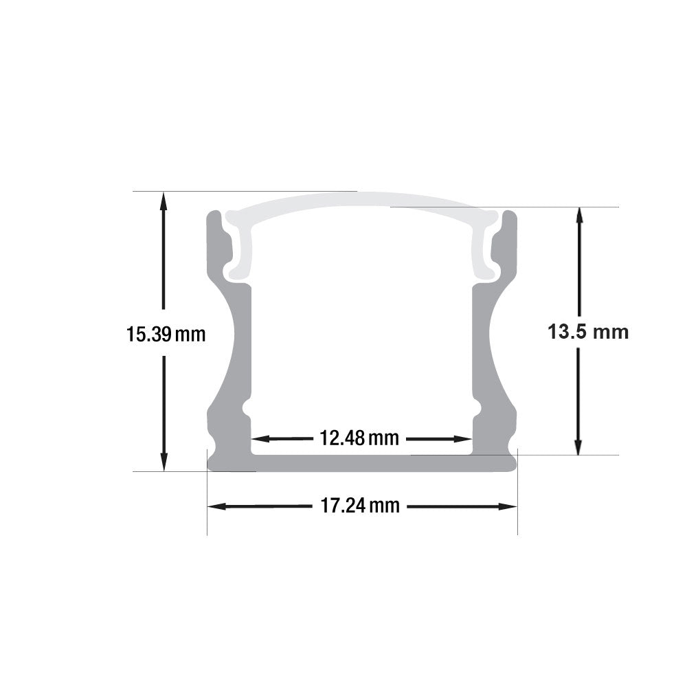 Deep Linear Aluminum LED Channel for LED Strips 2Meters(6.5ft) VBD-CH-S4-2