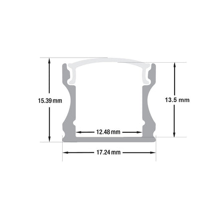 Deep Linear Aluminum LED Channel for LED Strips 2Meters(6.5ft) VBD-CH-S4-2