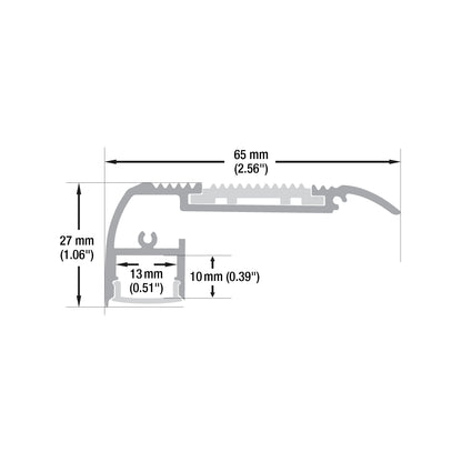 Linear Aluminum LED Channel for LED Strips 2Meters(6.5ft) VBD-CH-ST2-2
