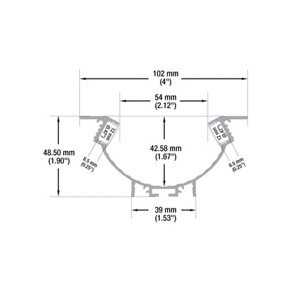 Diffuser Linear LED Channel for LED Strips VBD-CH-WC5-2
