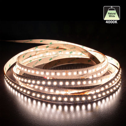 5M(16.4ft) Indoor LED Strip 2835, 24V 5.5(w/ft) 727-800(Lm/ft) 120(LEDs/m) CCT(3K, 4K, 5K) - GekPower