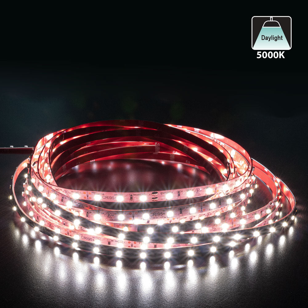 10M(32.8ft) Indoor LED Strip Light 3528, 12V 1.5(w/ft) 128-146(Lm/ft) 60(LEDs/m) CCT(2.7K, 3K, 3.5K, 4K, 5K), GEKPOWER