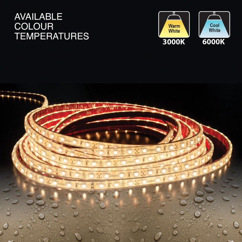 10M(32.8ft) Waterproof LED Strip 3528, 12V 1.5(w/ft) 126-144(Lm/ft) CCT(3K, 6K) - GekPower