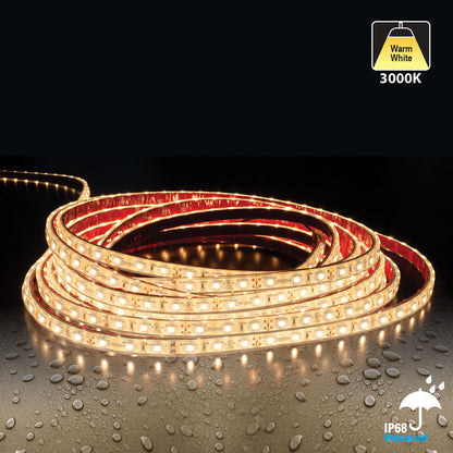 10M(32.8ft) Waterproof LED Strip 3528, 12V 1.5(w/ft) 126-144(Lm/ft) CCT(3K, 6K) - GekPower