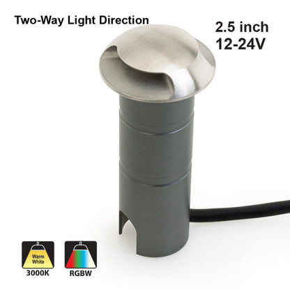 UL-1022-0300-A 2.5 Inch Dia Recessed LED Inground Light Driveway light, 12-24V 3W, gekpower