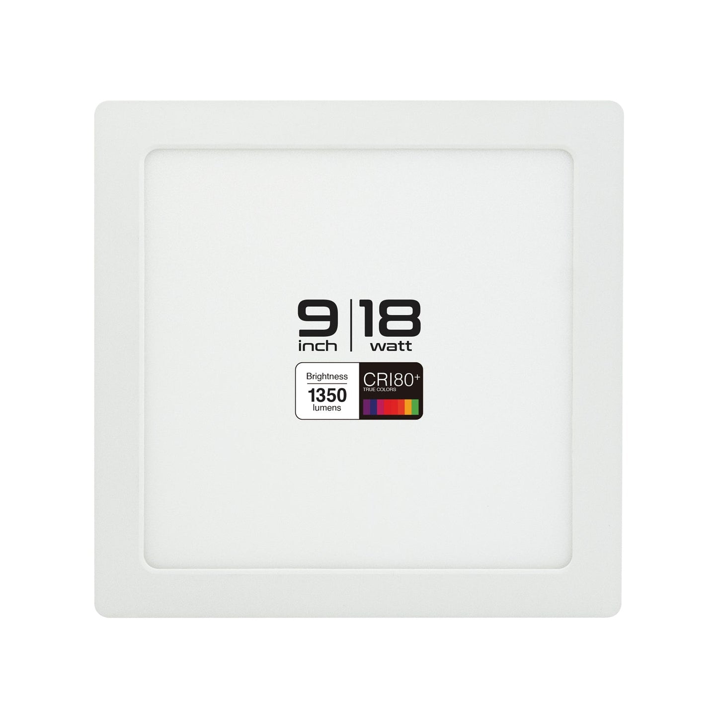 9 inch Square Surface Mount Downlight With Selectable Color Temperature (3CCT) 18W 120V, gekpower