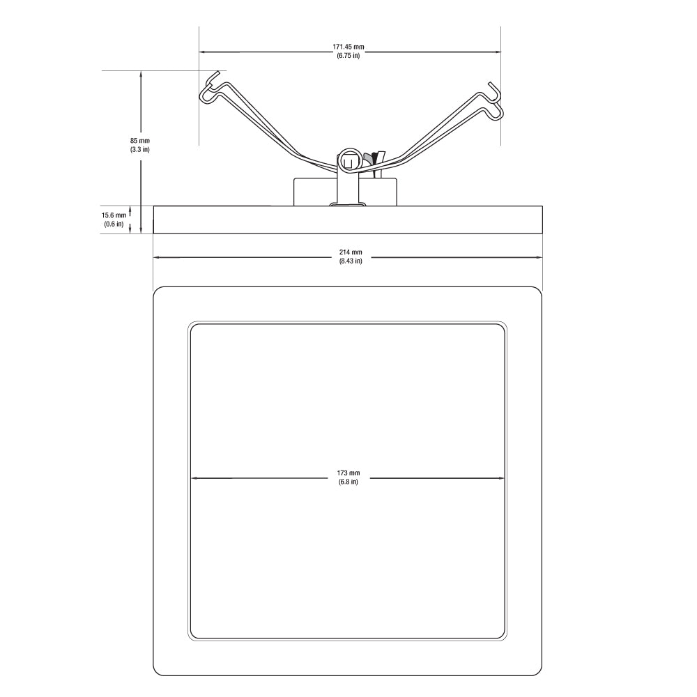 9 inch Square Surface Mount Downlight With Selectable Color Temperature (3CCT) 18W 120V, gekpower