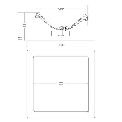 9 inch Square Surface Mount Downlight With Selectable Color Temperature (3CCT) 18W 120V, gekpower