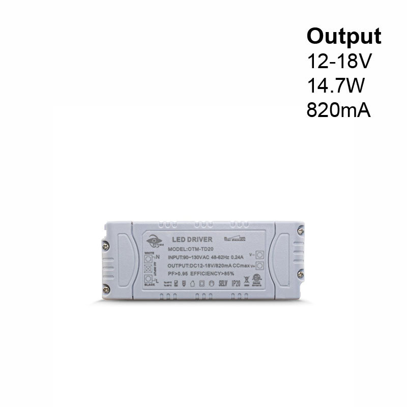 Constant Current LED Driver 820mA 12-18V 18W OTM-TD20, gekpower