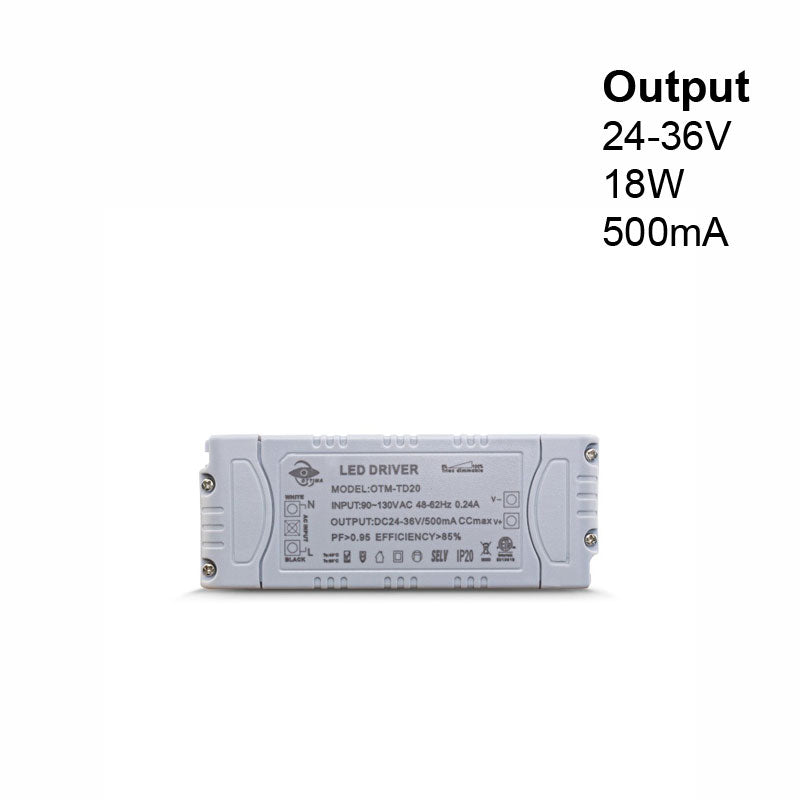 Constant Current LED Driver 500mA 24-36V 18W OTM-TD20