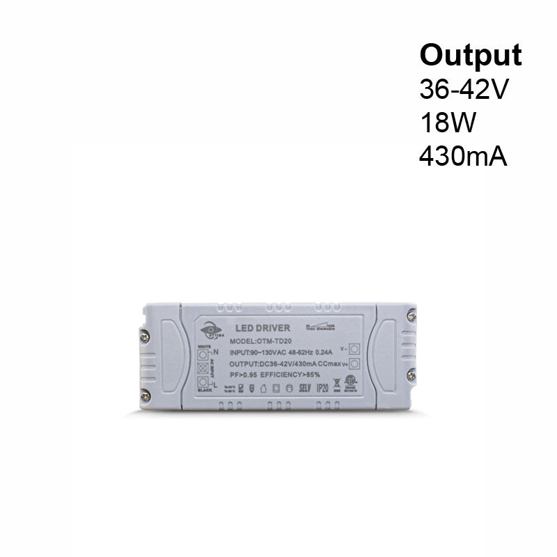 Constant Current LED Driver 430mA 36-42V 18W OTM-TD20, gekpower