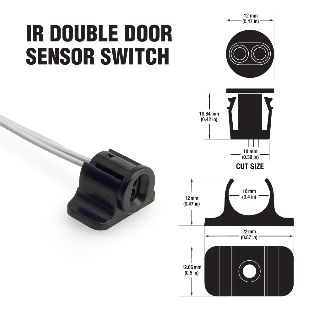 Double Door Trigger Infrared Sensor Switch 12-24V 30W