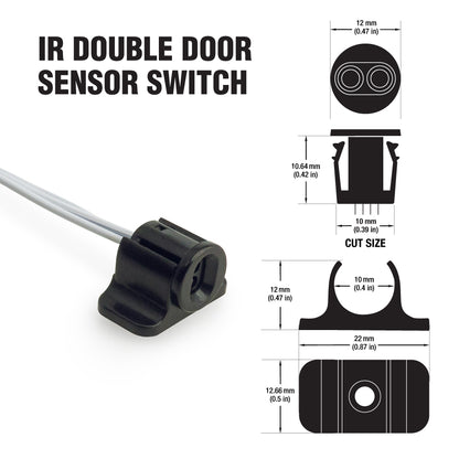 Double Door Trigger Infrared Sensor Switch 12-24V 30W