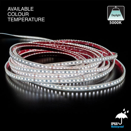 10M(32.8ft) Waterproof LED Strip 3528, 24V 3(w/ft) 256(Lm/ft) 5K(Daylight) - GekPower