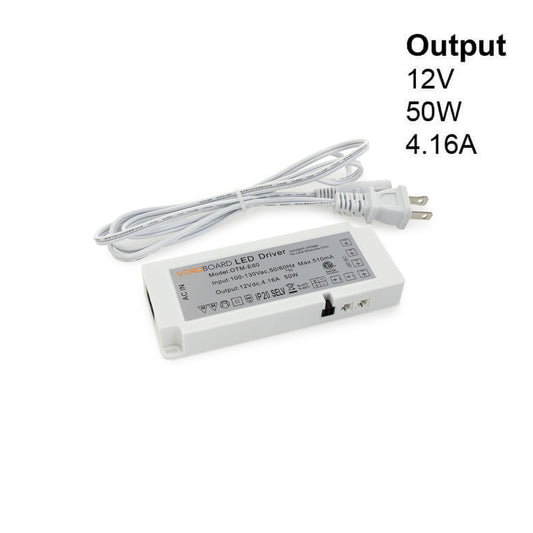 OTM-E60 Non-Dimmable 12V  LED Driver 6-way Output Plugin Power Supply for Cabinet Lights