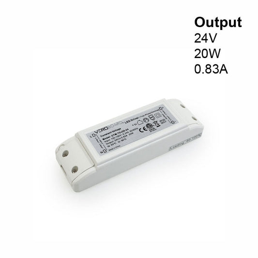 OTM-TDJ20-24 Triac Dimmable Constant Voltage LED Driver, 24V 0.83A 20W, gekpower