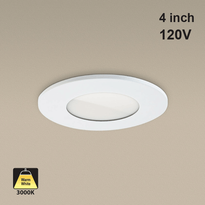 4 inch Round Recessed LED Downlight / Ceiling Light P110-4, 120V 8W 3000K(Warm White)