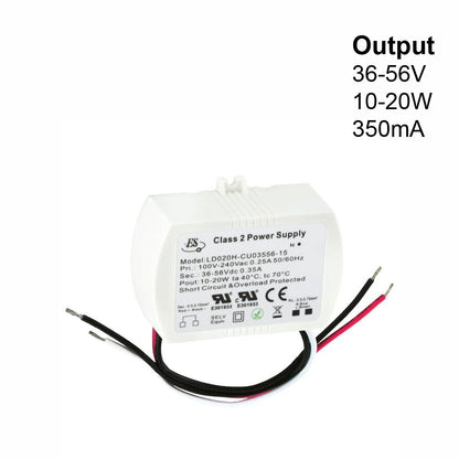 ES LD020H-CU03556-15 Non-Dimmable Constant Current LED Driver, 350mA 36-56V 20W