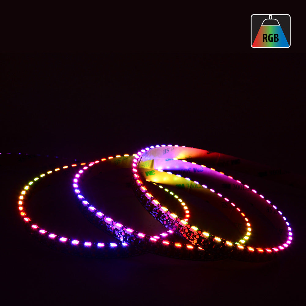 2M(6.5ft) Side Emitting Addressable V6842 Digital RGB LED Strip, 5V 4.5(w/ft) 144(LEDs/m) RGB(SK6812) - GekPower