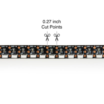 2M(6.5ft) Side Emitting Addressable V6842 Digital RGB LED Strip, 5V 4.5(w/ft) 144(LEDs/m) RGB(SK6812) - GekPower