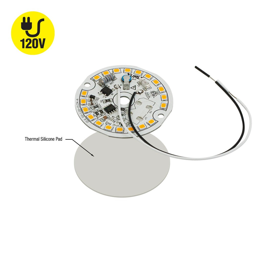 2 inch Round Disc ZEGA LED Module 120V 7W 3000K