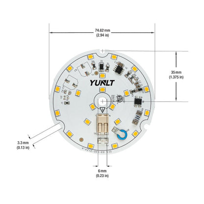 3 inch Round Disc ZEGA LED Module DIS 03-010W-930-120-S3-Z1A , 120V 10W 3000K(Warm White), gekpower