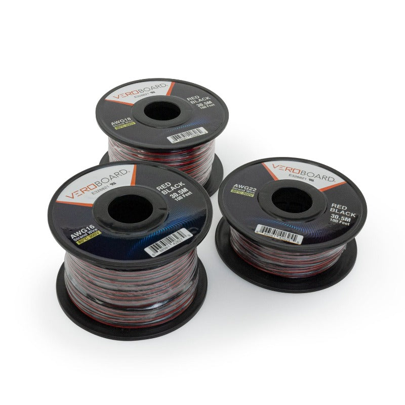 Red Wire Strand Stranded Red-Black Wire 16AWG 30.5Meter(100 Feet) – Gekpower-Canada