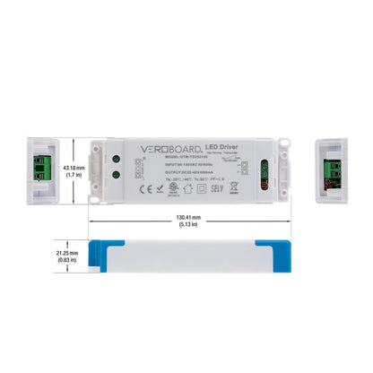 OTM-TD253100-550-20 Constant Current LED Driver, 550mA 22-42V 20W Dimmable, gekpower