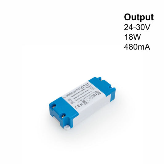 OTM-TD252800-480-18 Constant Current LED Driver, 480mA 24-30V 18W Dimmable, gekpower