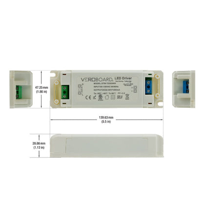 OTM-TD203500-1200-38 Constant Current LED Driver, 1200mA 24-36V 38W Dimmable, gekpower