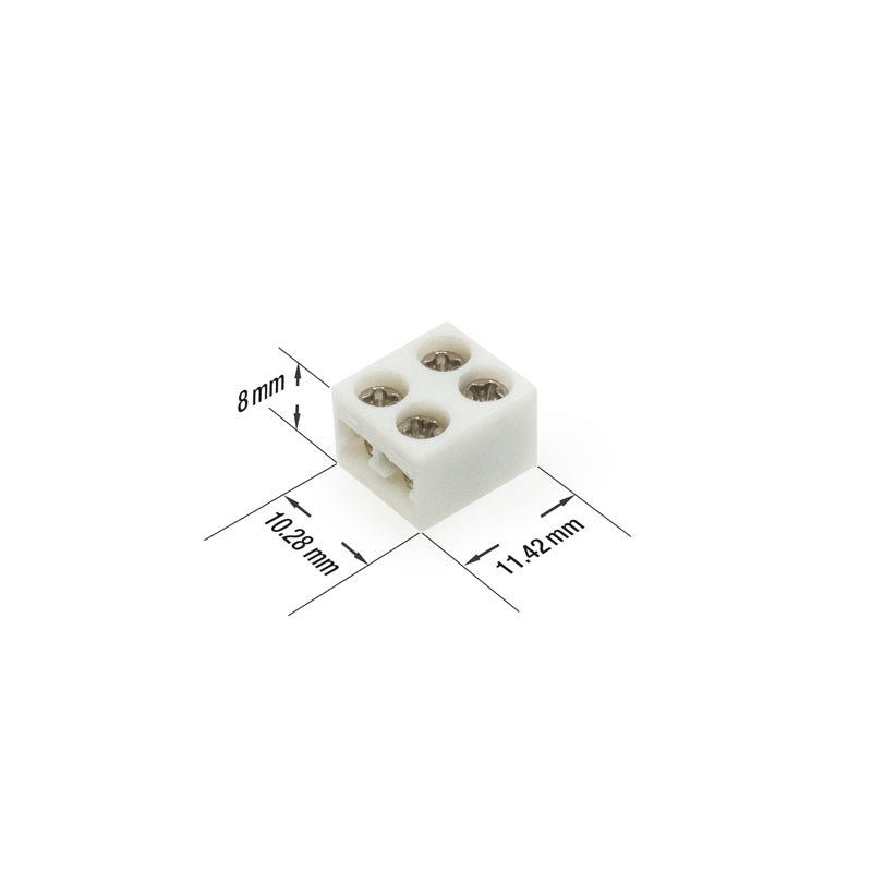 8mm LED Strip to Wire Screw Connectors, VBD-CON-SC8MM-SW (Pack of 3)