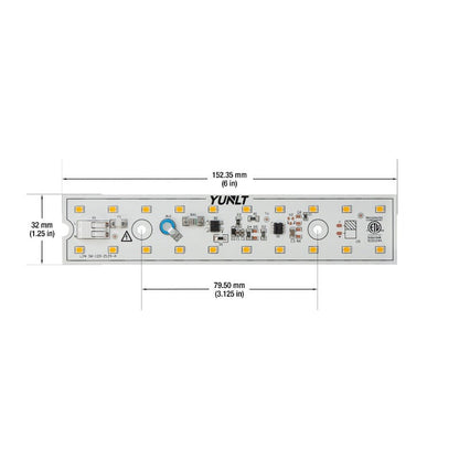 6 inch Linear ZEGA LED Module LIN 06-008W-930-120-S3-Z1A, 120V 8W 3000K(Warm White), gekpower