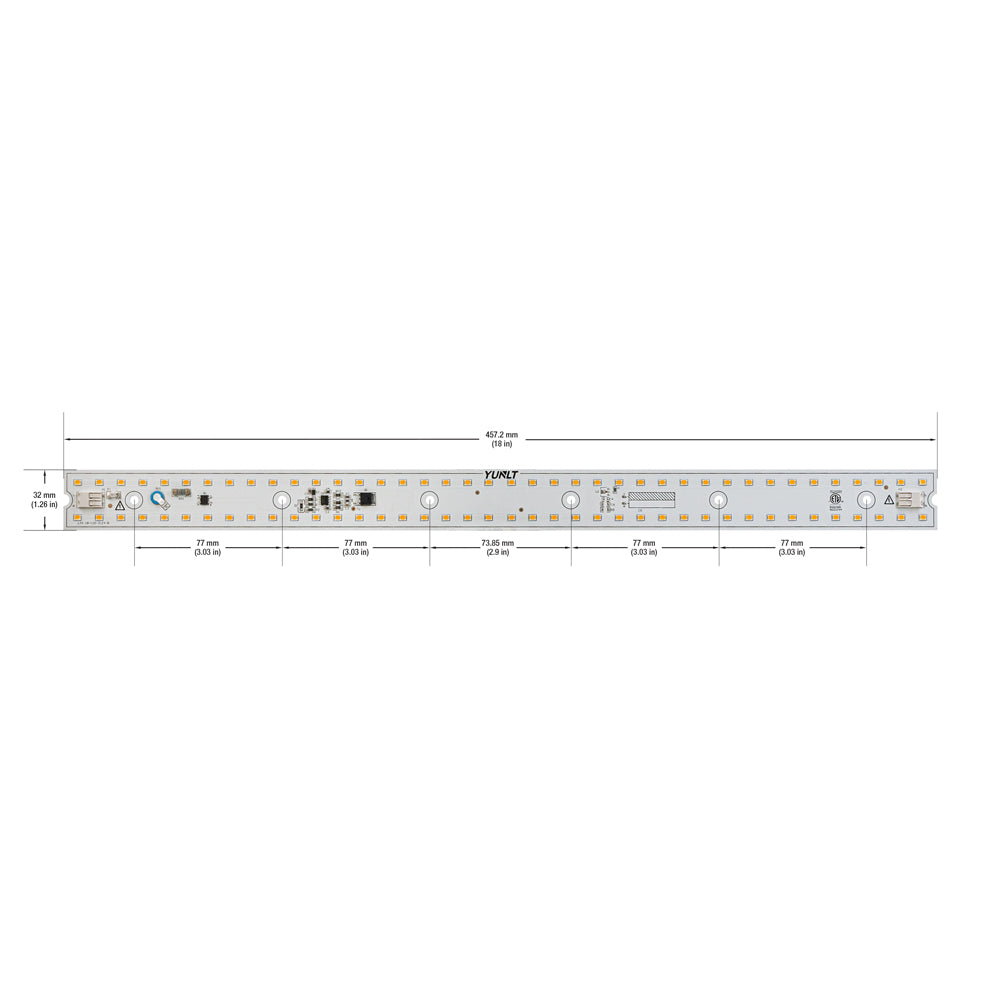 18 inch Linear ZEGA LED Module LIN 18-015W-930-120-S3-Z1B, 120V 15W 3000K(Warm White)