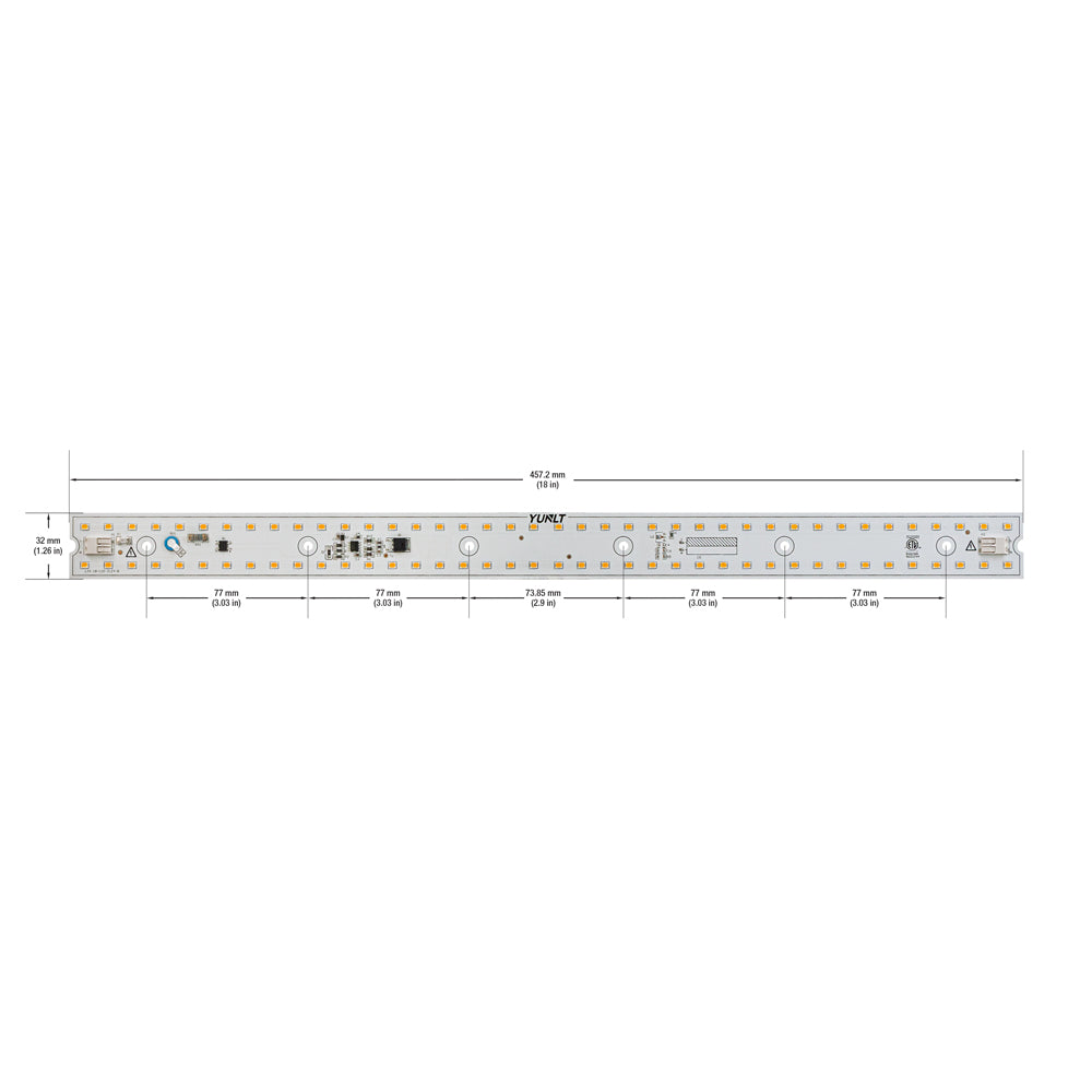 18 inch Linear ZEGA LED Module LIN 18-020W-930-120-S3-Z1B, 120V 20W 3000K(Warm White)