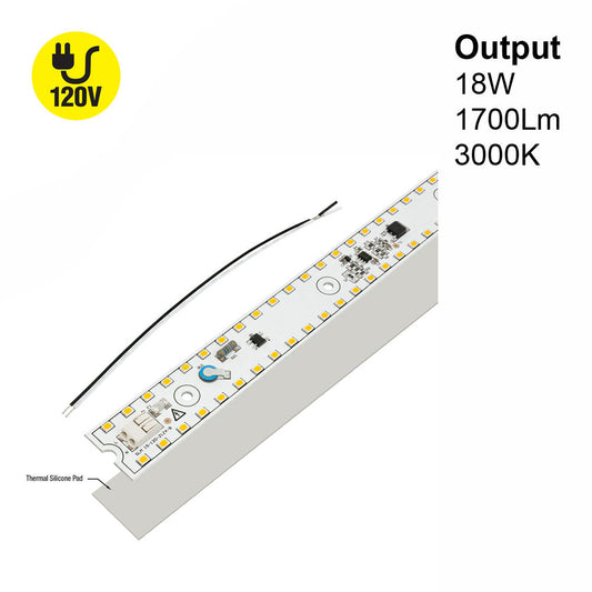 15 inch Slim ZEGA LED Module SLM 15-018W-930-120-S3-Z1B, 120V 18W 3000K(Warm White), gekpower