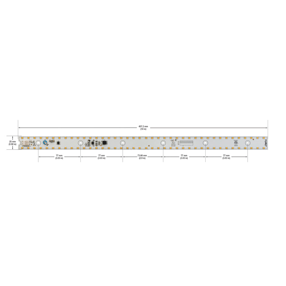 18 inch Slim ZEGA LED Module SLM 18-020W-930-120-S3-Z1B, 120V 20W 3000K(Warm White)