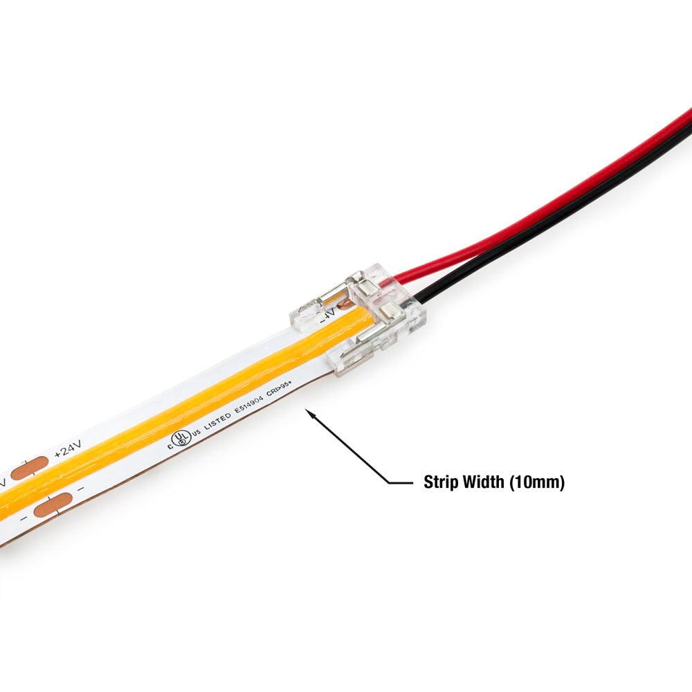 10mm Beetle LED Strip to Wire connector, VBD-BC-10MM-1S1W (Pack of 3)