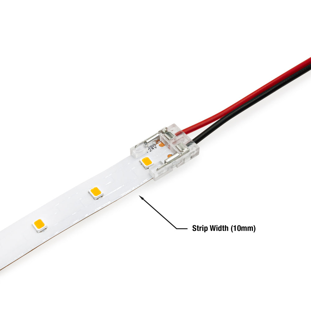 10mm Beetle LED Strip to Wire connector, VBD-BC-10MM-1S1W (Pack of 3)