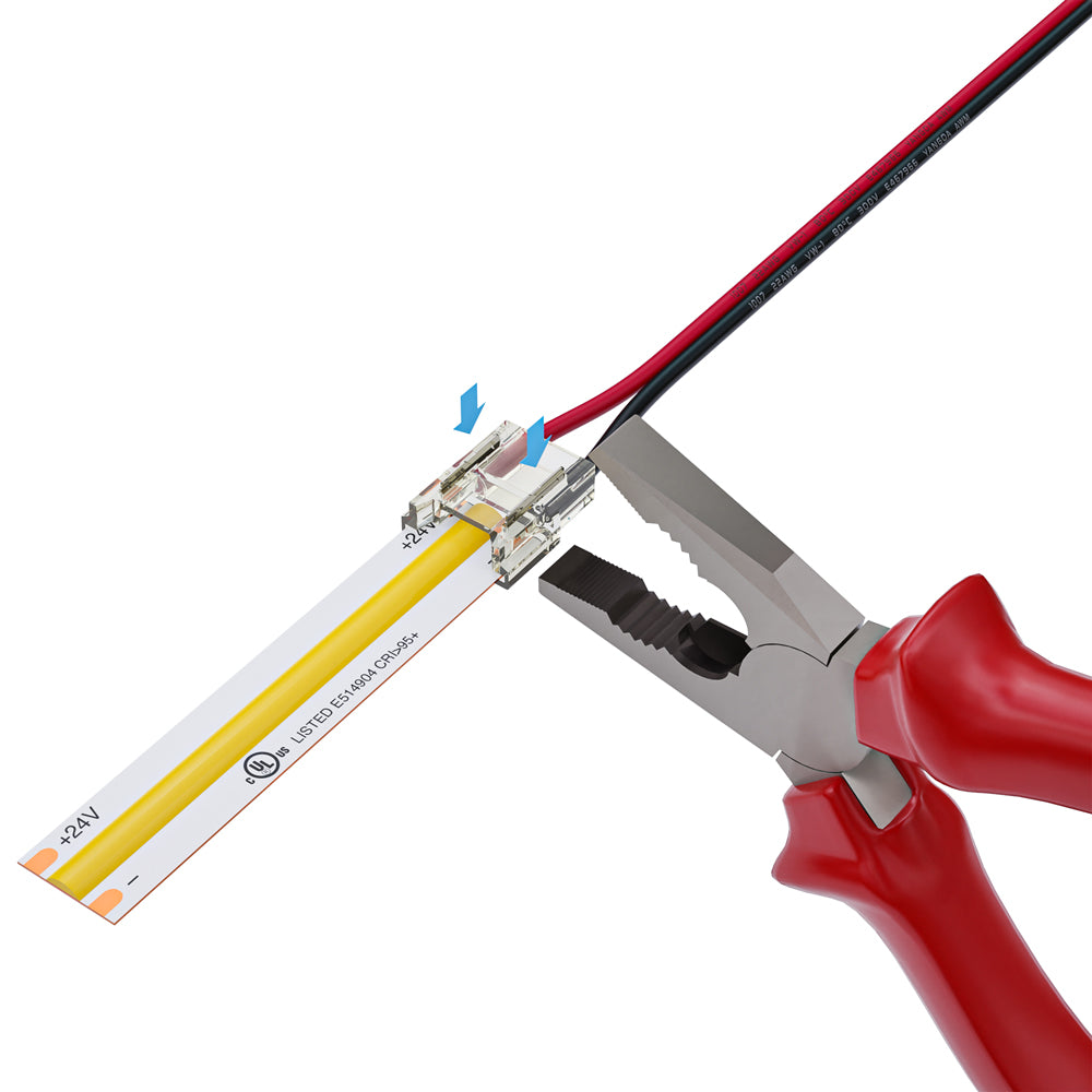 10mm Beetle LED Strip to Wire connector, VBD-BC-10MM-1S1W (Pack of 3)