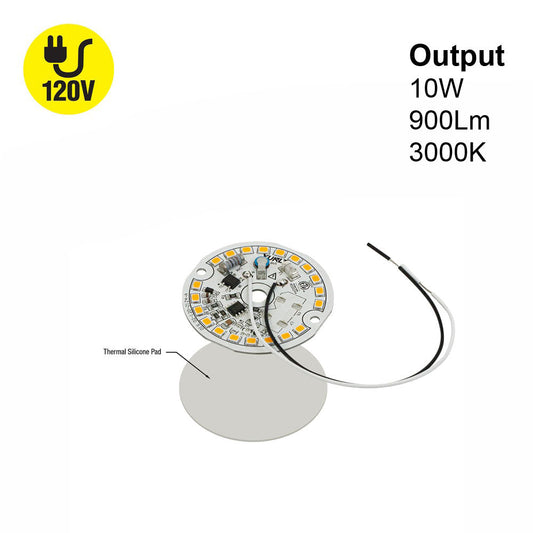 2 inch Round Disc ZEGA LED Module DIS 02-010W-930-120-S1-Z1A (DIS 01-800-930-120-S1), 120V 10W 3000K(Warm White), gekpower