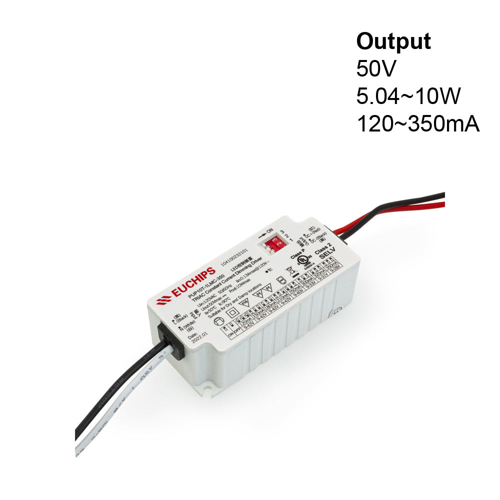 Selectable Constant Current LED Driver Triac Dim 50V 10W max 120 to 350mA, PUP10T-1LMC-350