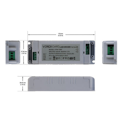 OTM-TD60 Constant Current LED Driver, 2000mA 20-28VDC = LD048H-CU20024-M48E - GekPower